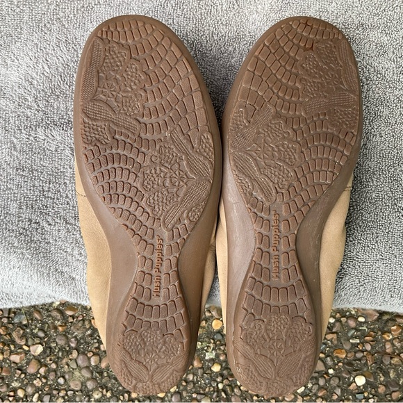 Hush Puppies Ballet Flats Leather Taupe Tan Moccasin HPO Flex Slip On Size 7.5 M - Picture 9 of 16